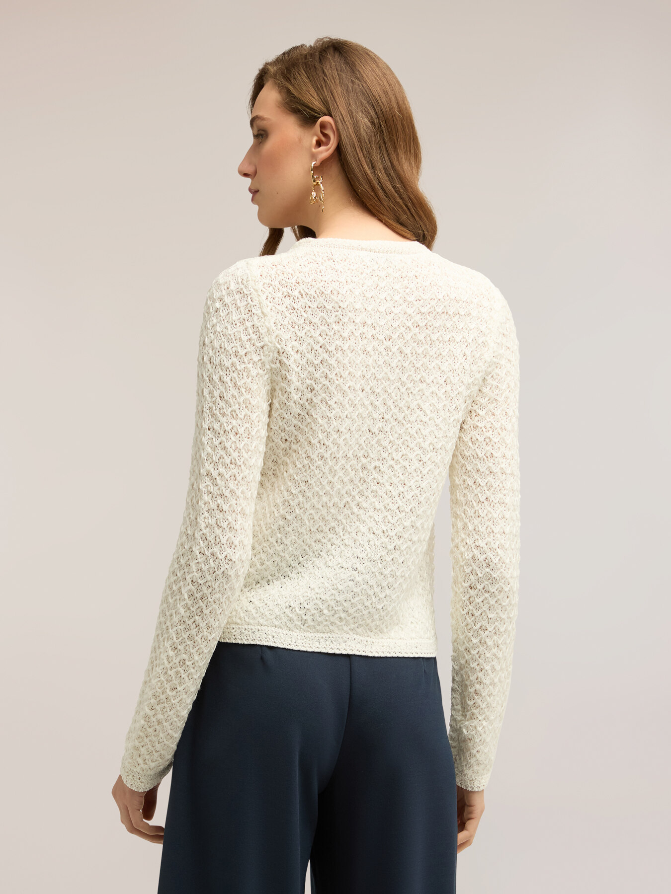 Cardigan in maglia traforata image number 1
