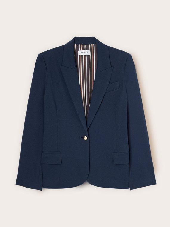 Blazer monopetto con fodera interna a righe