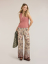 Top scollo a v in georgette image number 2