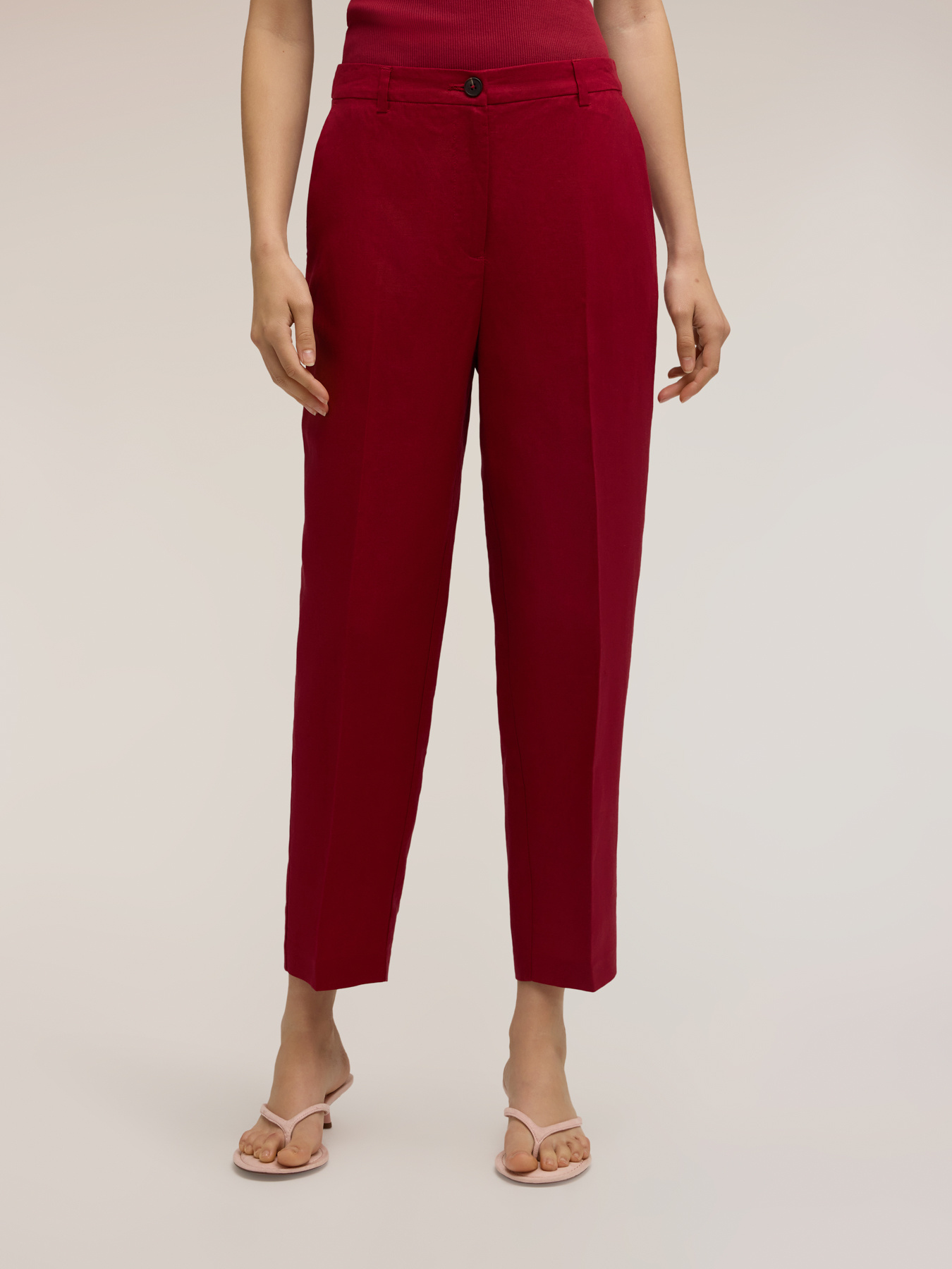 Pantaloni regular in misto lino image number 2