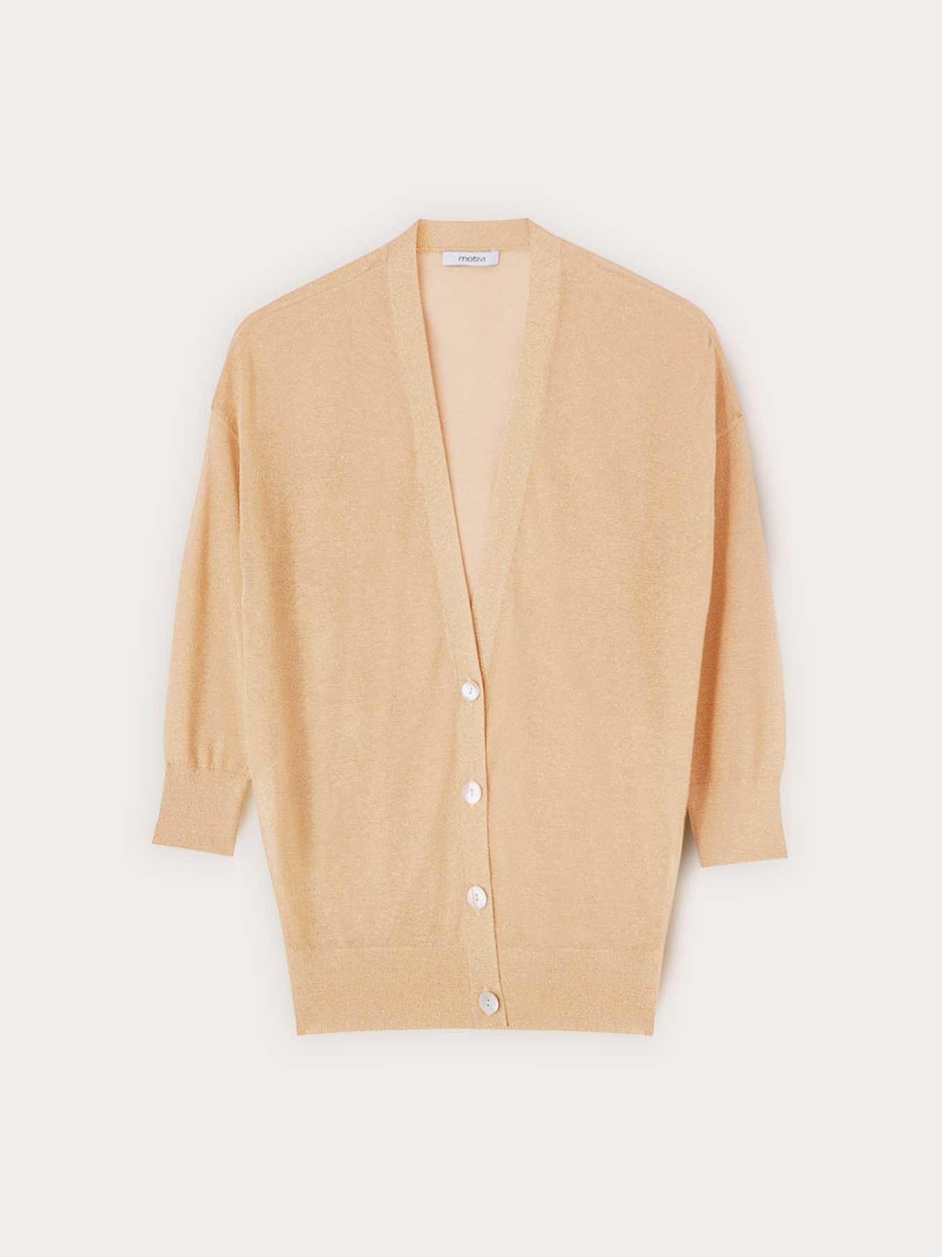 Cardigan in misto viscosa lurex image number 4