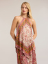 Top in raso con stampa paisley image number 0