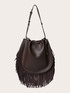 Borsa secchiello con frange image number 1