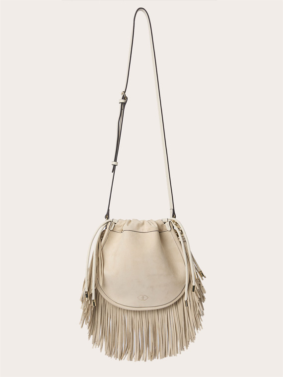 Borsa a tracolla con frange