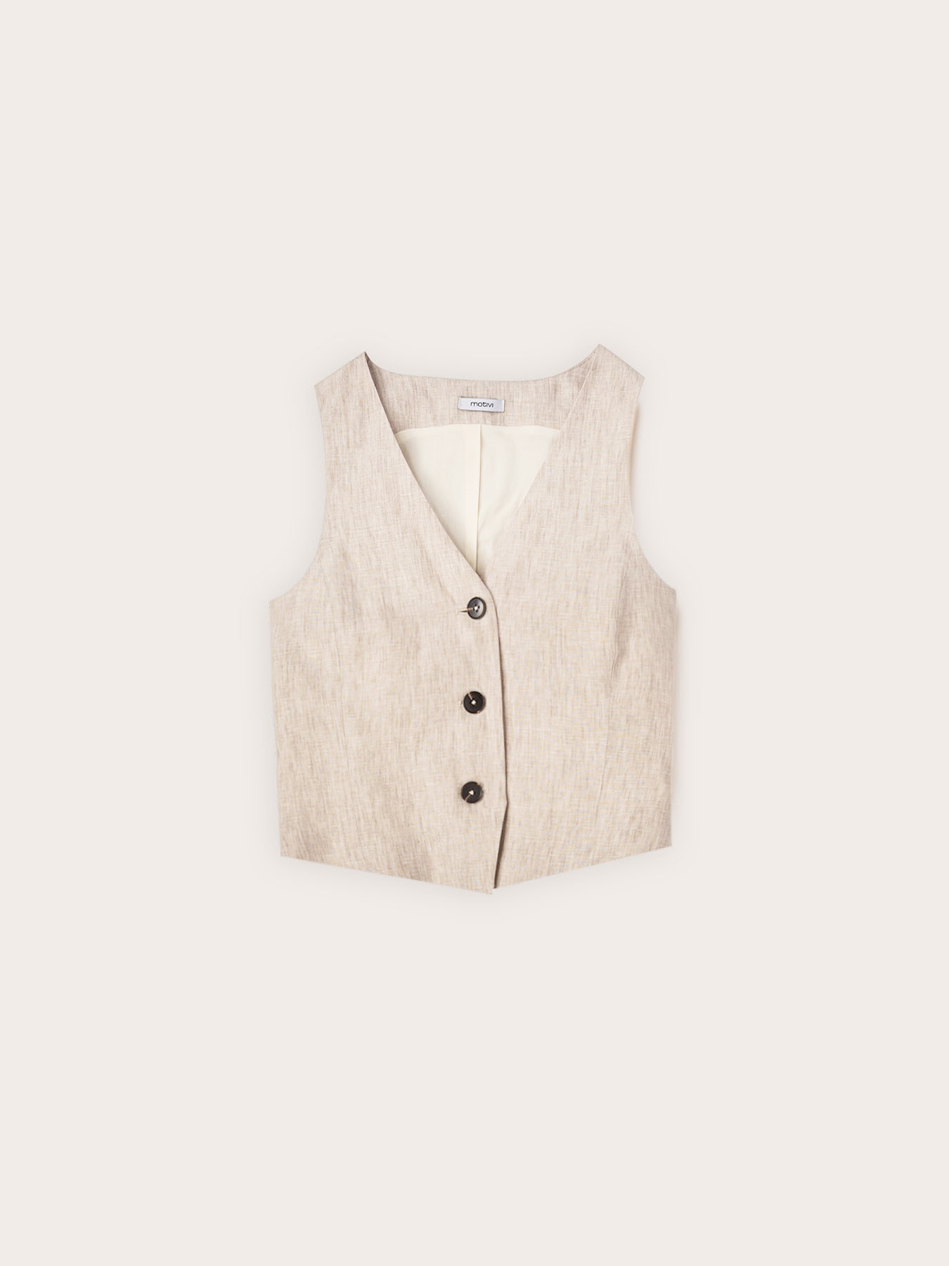 Gilet sartoriale in lino image number 4