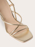 Sandali color oro con fasce intrecciate image number 3