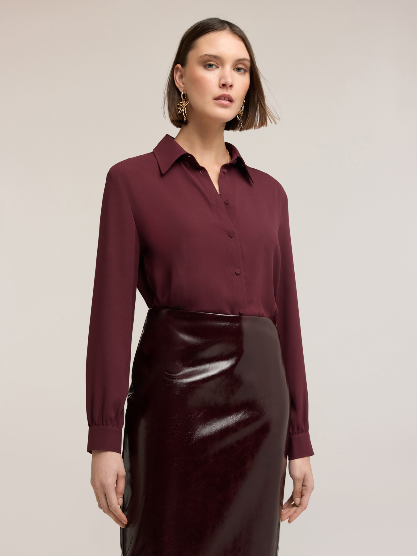 Camicia in chiffon image number 0