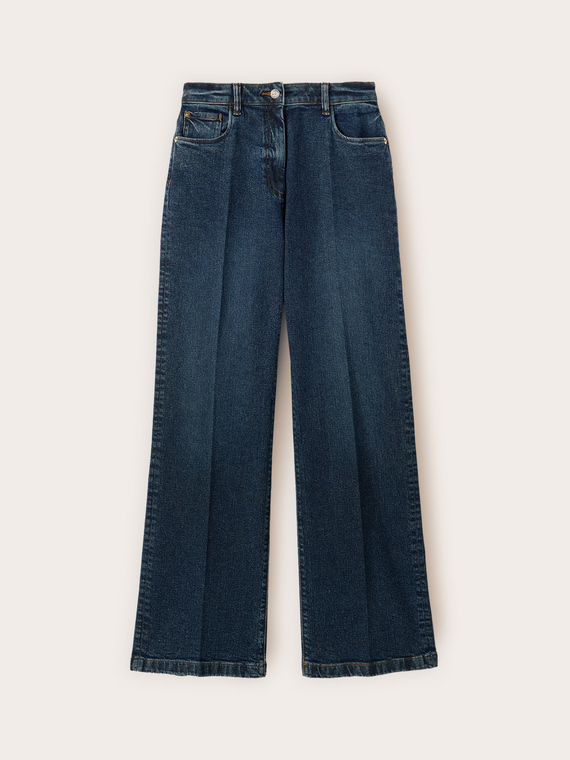 Jeans palazzo a vita alta