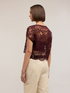 Blusa corta in pizzo image number 1