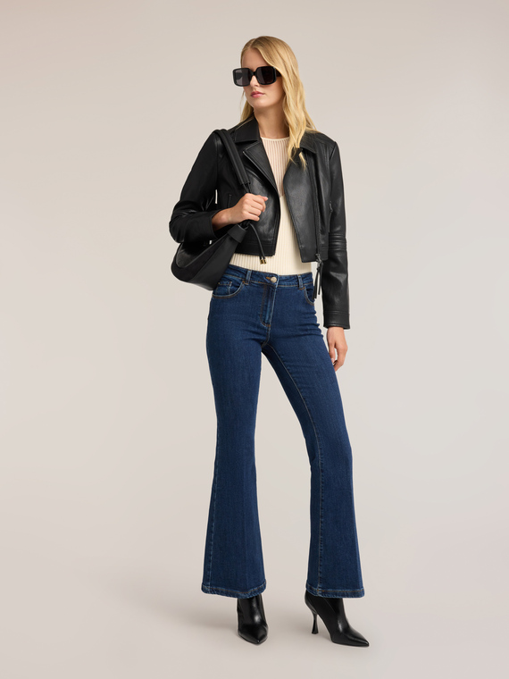 Jeans flare push-up in denim