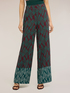 Pantaloni palazzo in raso fantasia cashmere image number 2