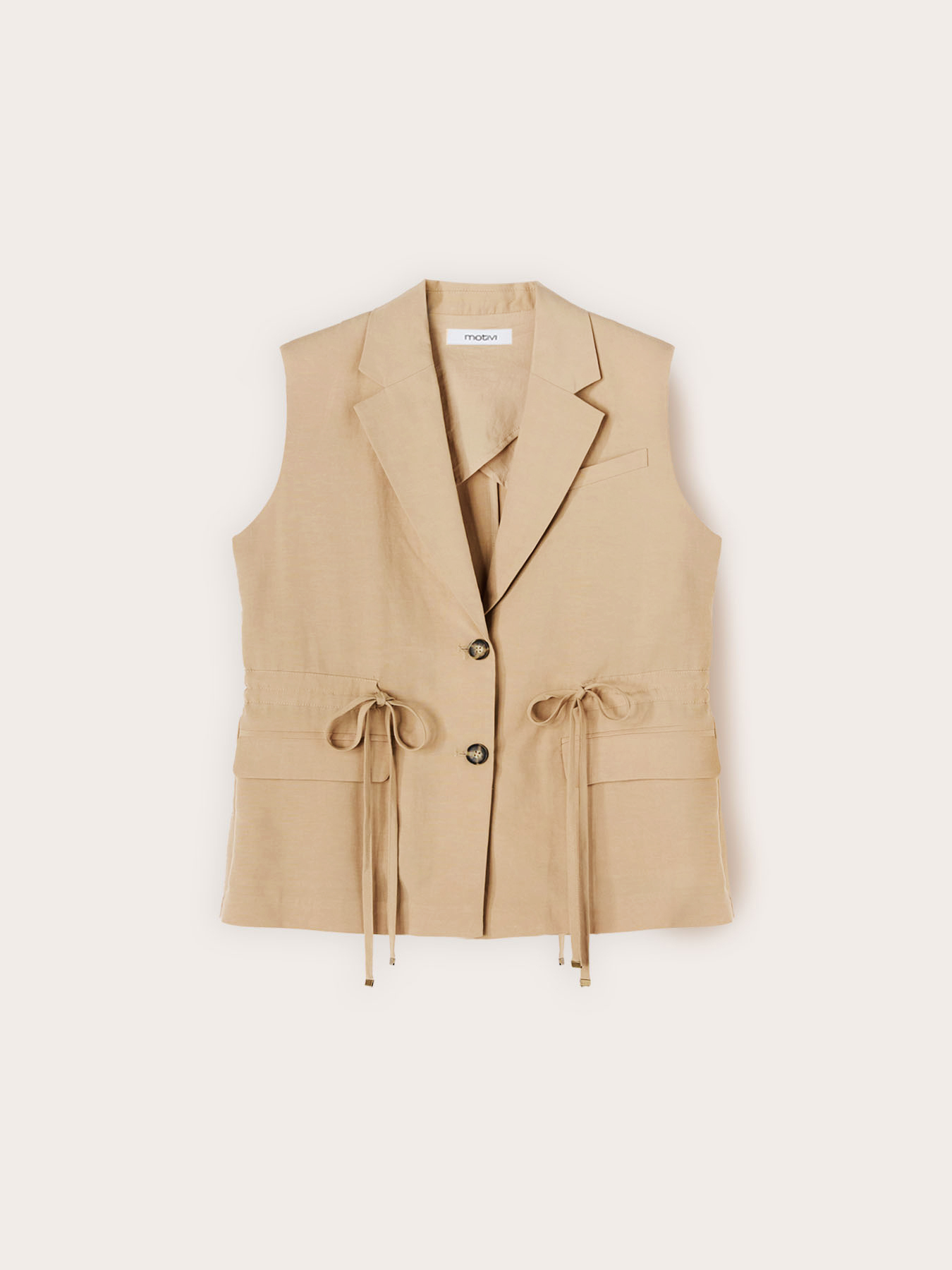 Gilet con coulisse in misto lyocell image number 4
