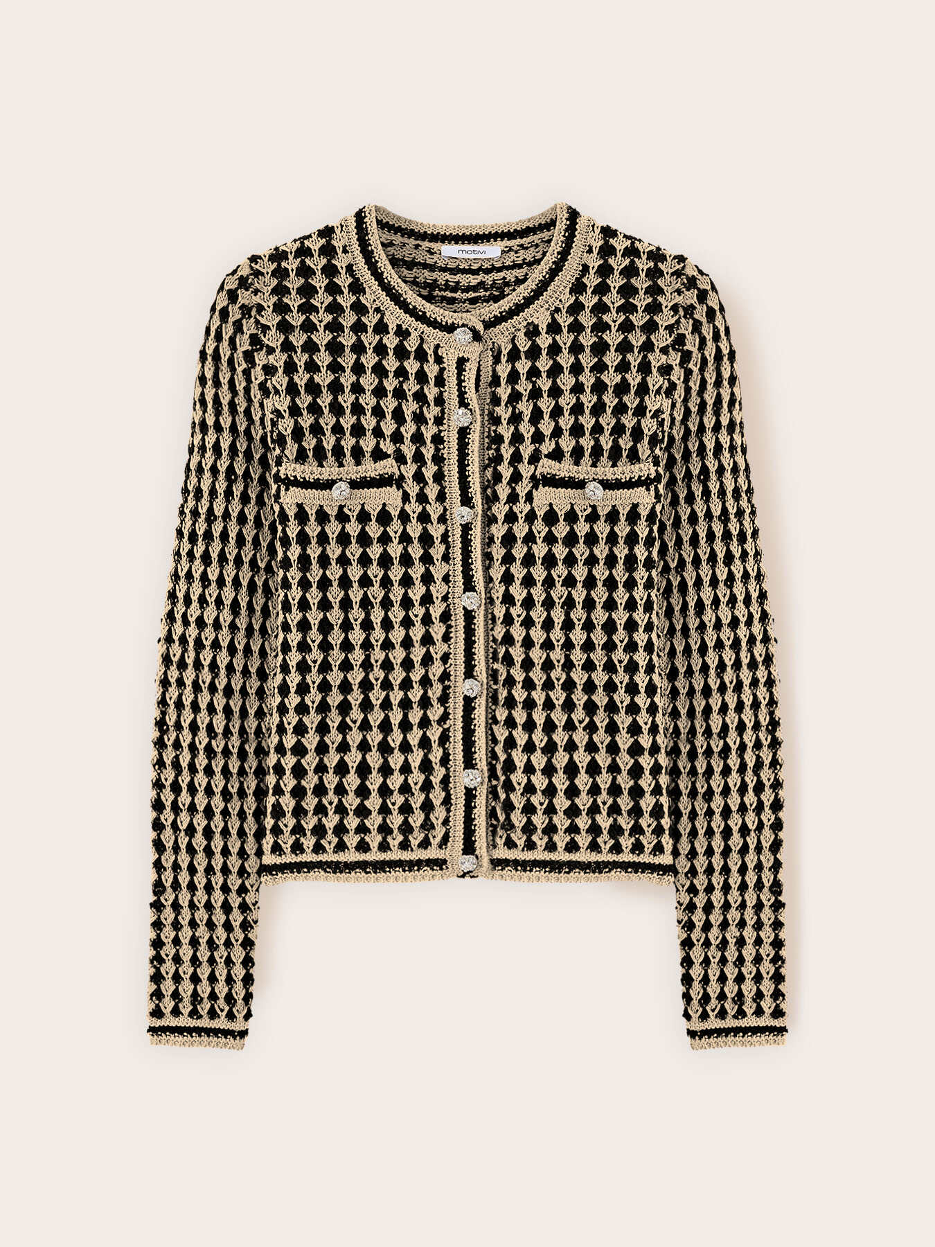 Cardigan in maglia traforata image number 4