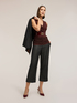 Pantaloni cropped misto rami&egrave; image number 0