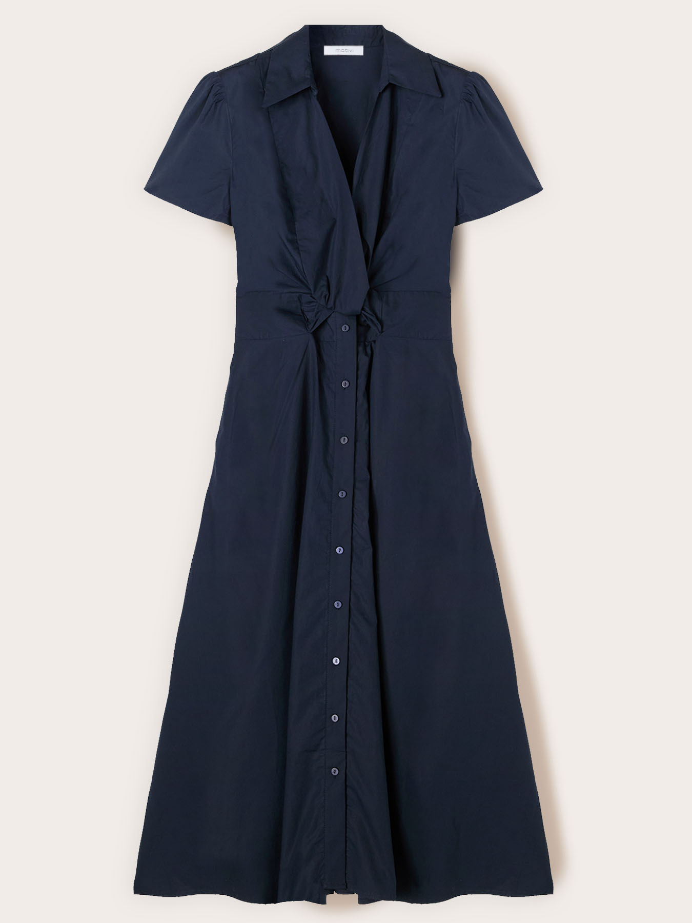 Vestito chemisier midi in popeline image number 4