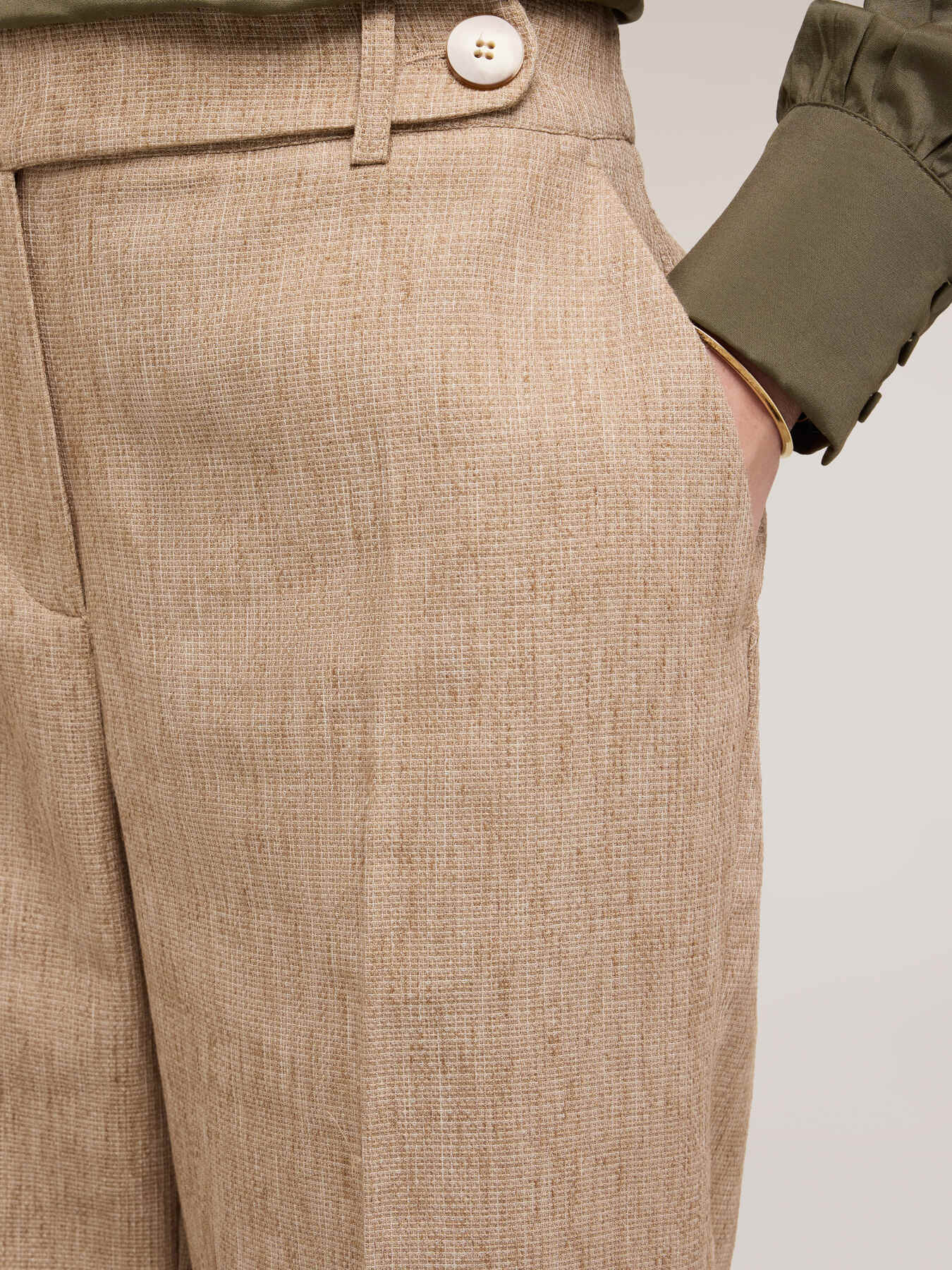Pantaloni palazzo misto lino image number 3