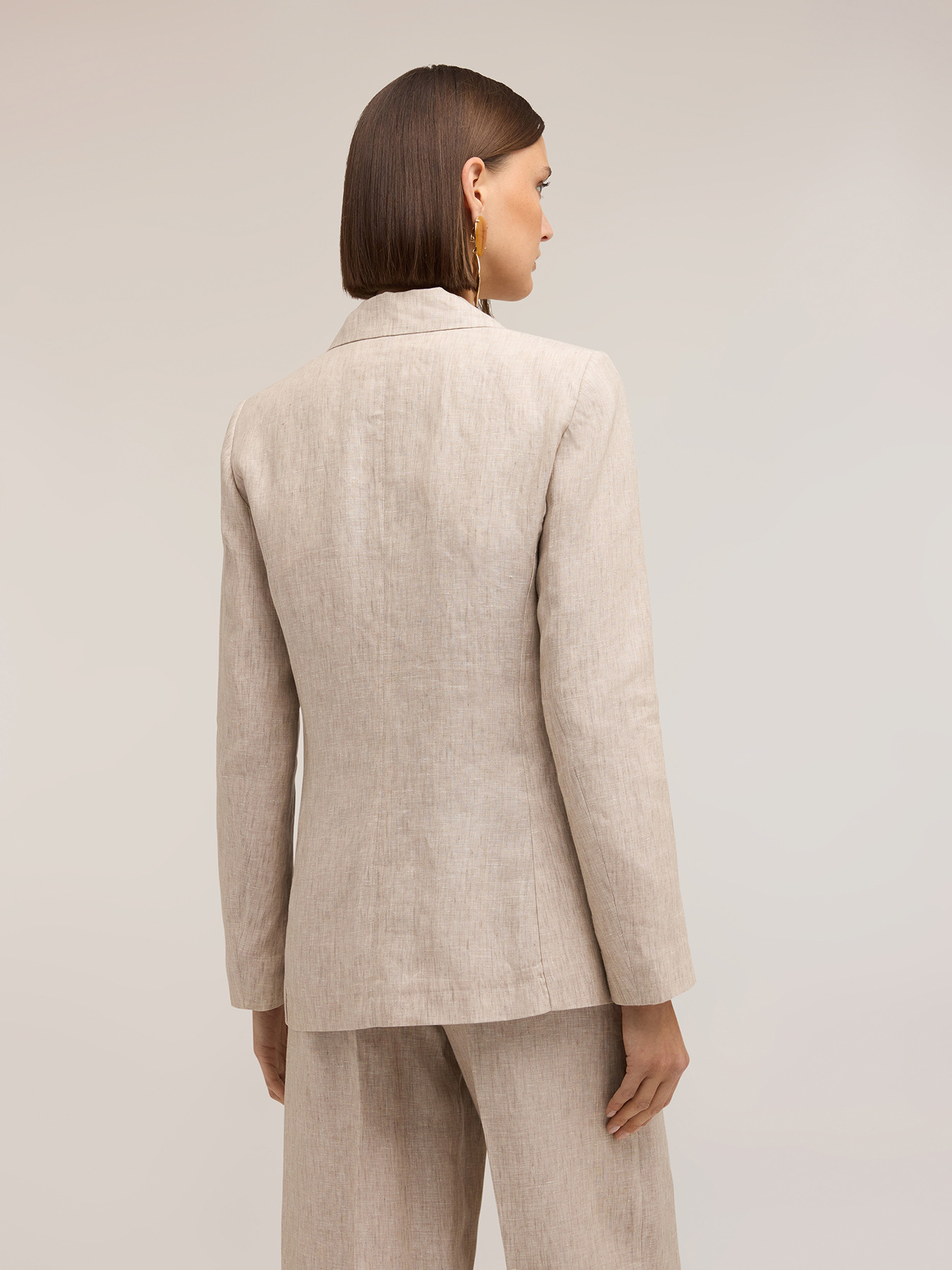 Blazer doppiopetto in lino image number 1