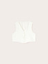 Gilet corto con inserto in pizzo image number 4