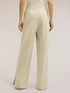 Pantaloni palazzo in punto milano gessato con spacco image number 1