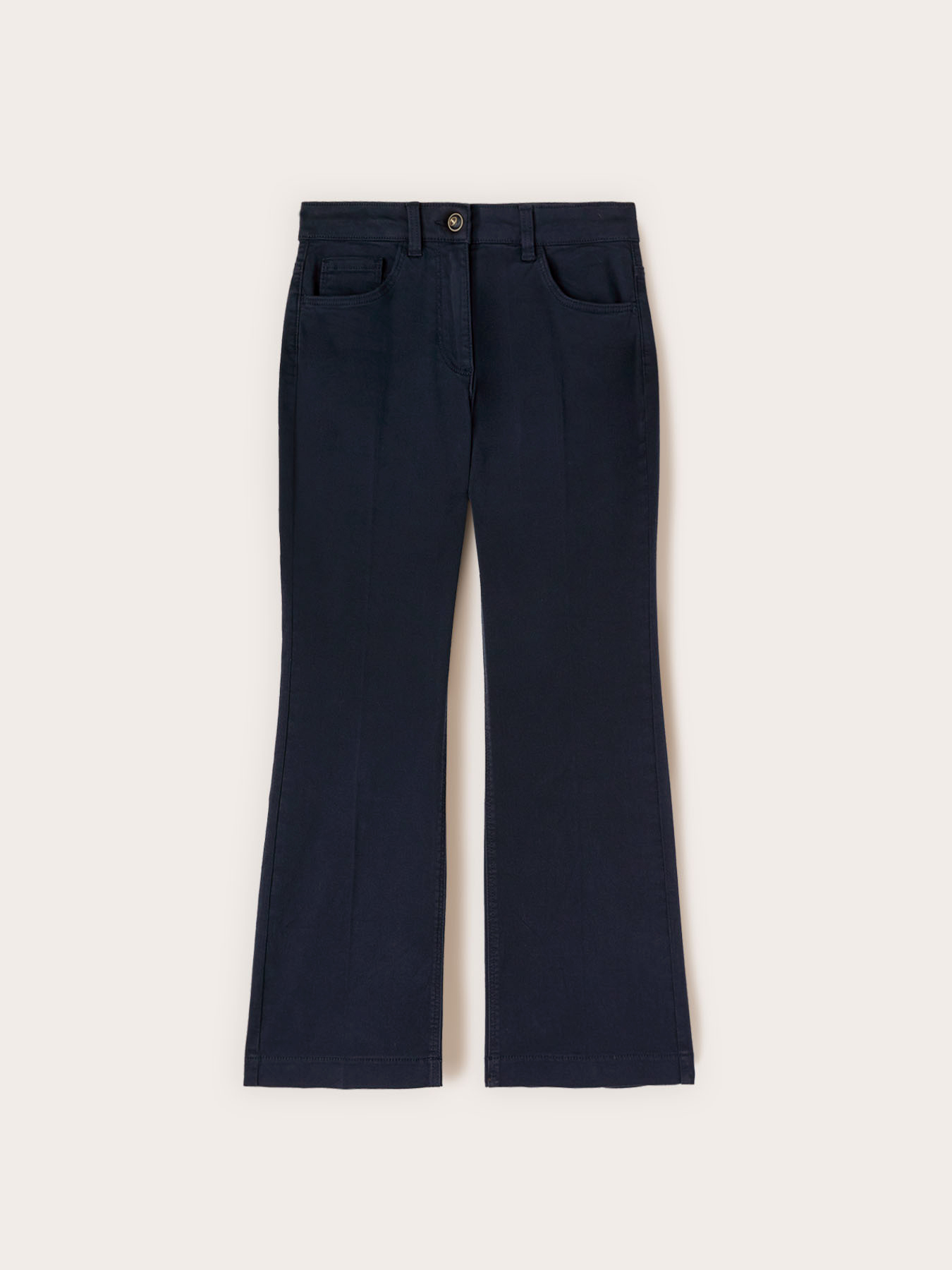 Pantaloni kick flare in drill image number 3