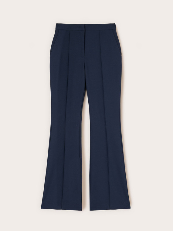 Pantaloni bootleg in poliviscosa