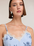 Top a righe con pizzo e stampa floreale image number 3