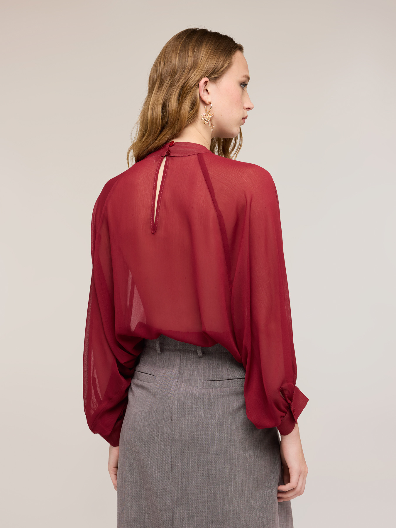 Blusa in georgette image number 1