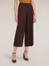 Pantaloni cropped in misto lino image number 0