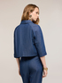 Trench doppiopetto corto in chambray image number 3