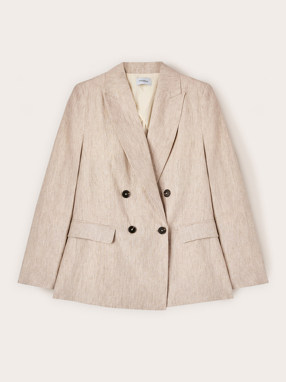Blazer doppiopetto in lino