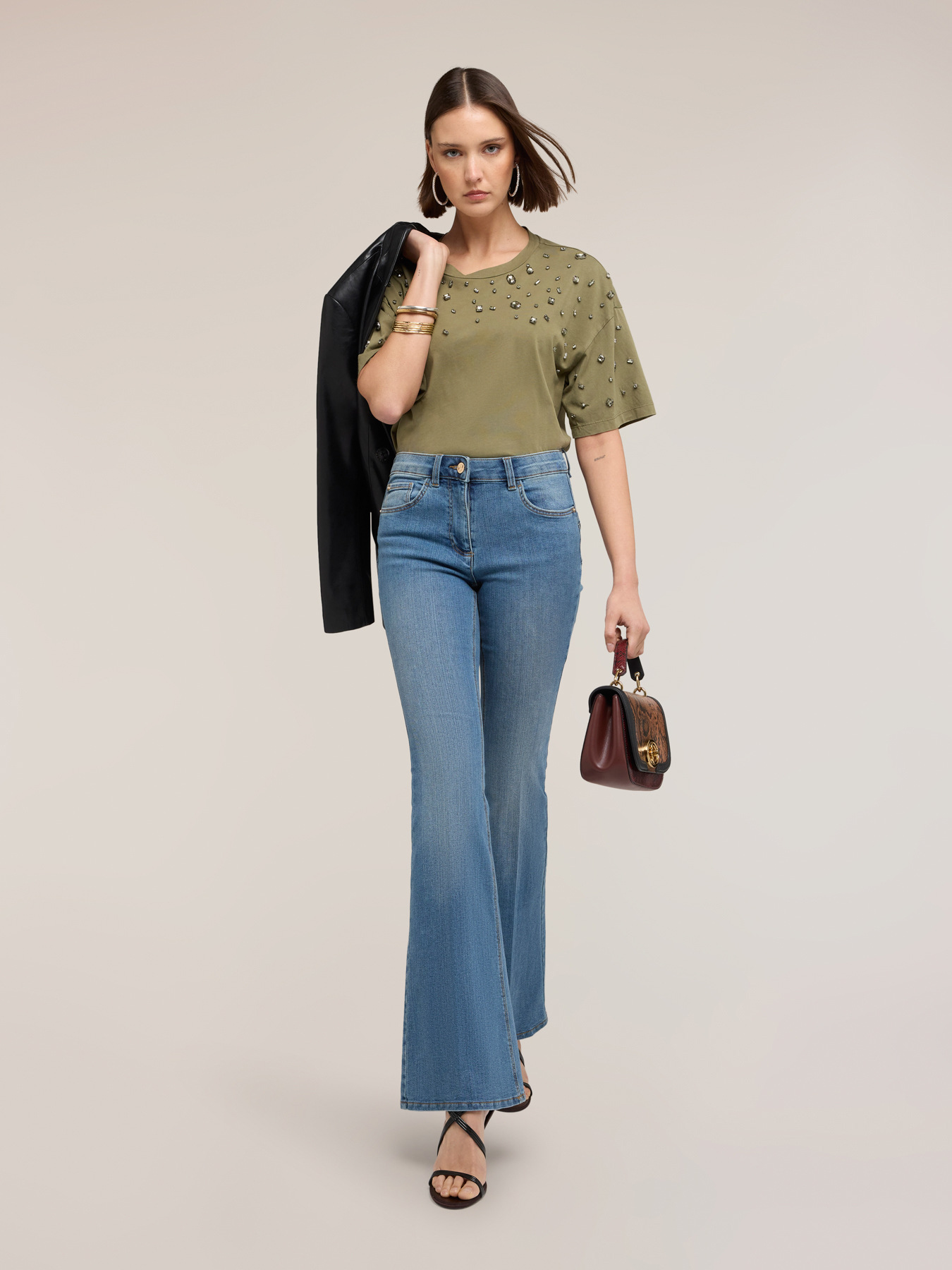Jeans flare light blue image number 2