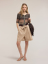 Cardigan corto in maglia traforata a righe image number 3