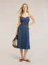 Vestito midi in denim con scollatura a cuore image number 2
