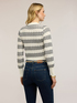 Polo in maglia fine a righe chevron image number 2