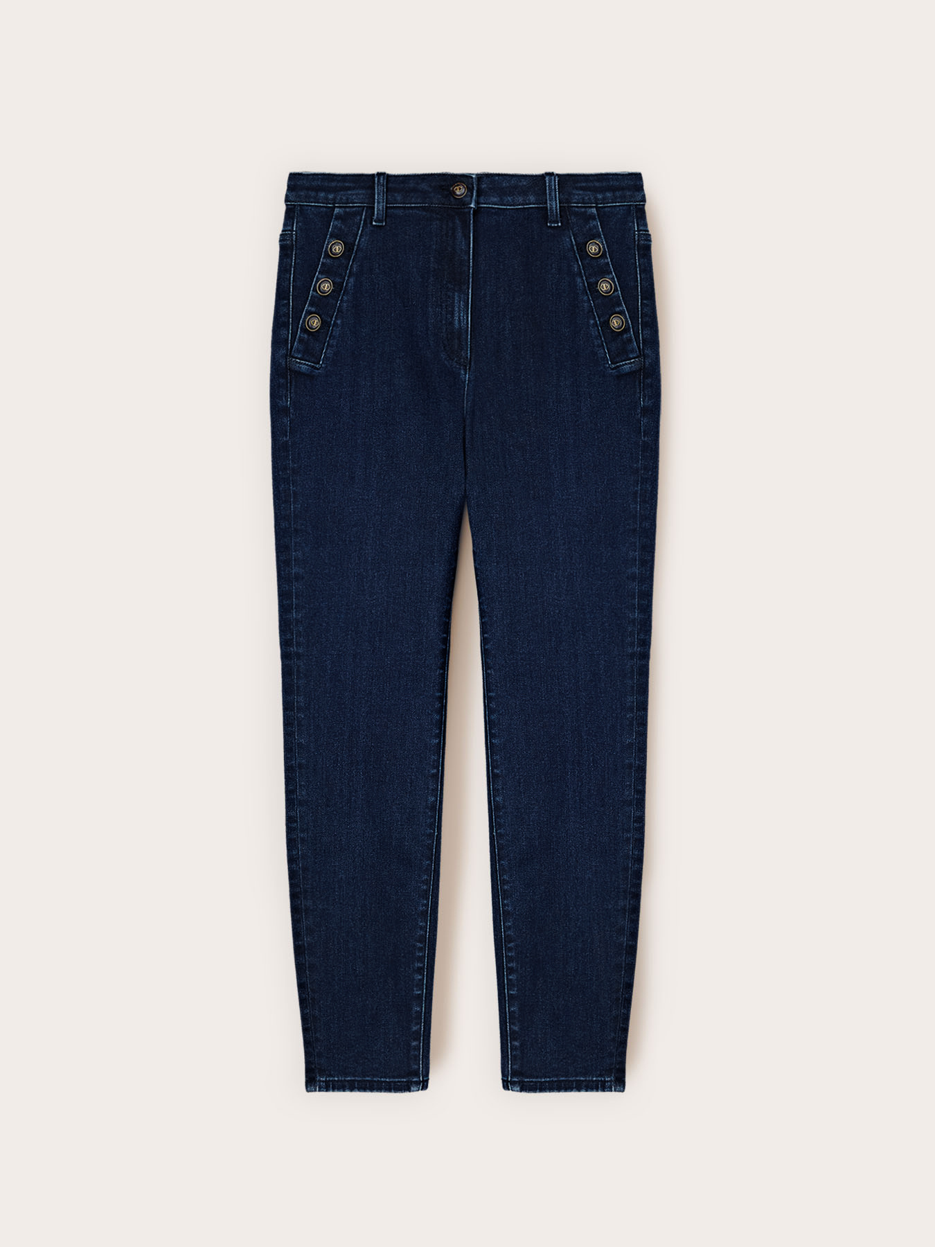 Jeans skinny con bottoni decorativi image number 4