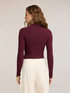 Maglia polo a coste in viscosa con cut-out image number 1
