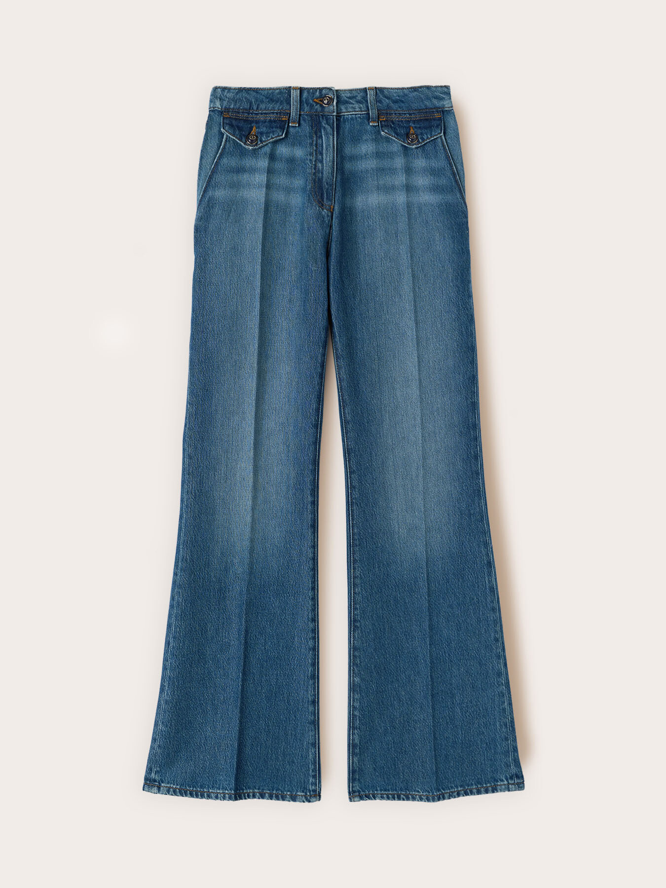 Jeans flare con tasche image number 4