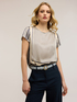 Blusa in raso con fantasia a foulard image number 2