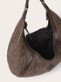 Borsa a tracolla hobo intrecciata con nappine image number 4