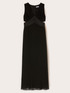Vestito lungo in georgette con cut-out image number 4