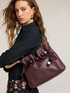 Borsa secchiello con coulisse e perle image number 0