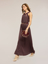 Vestito lungo in jersey lurex pliss&eacute; image number 2