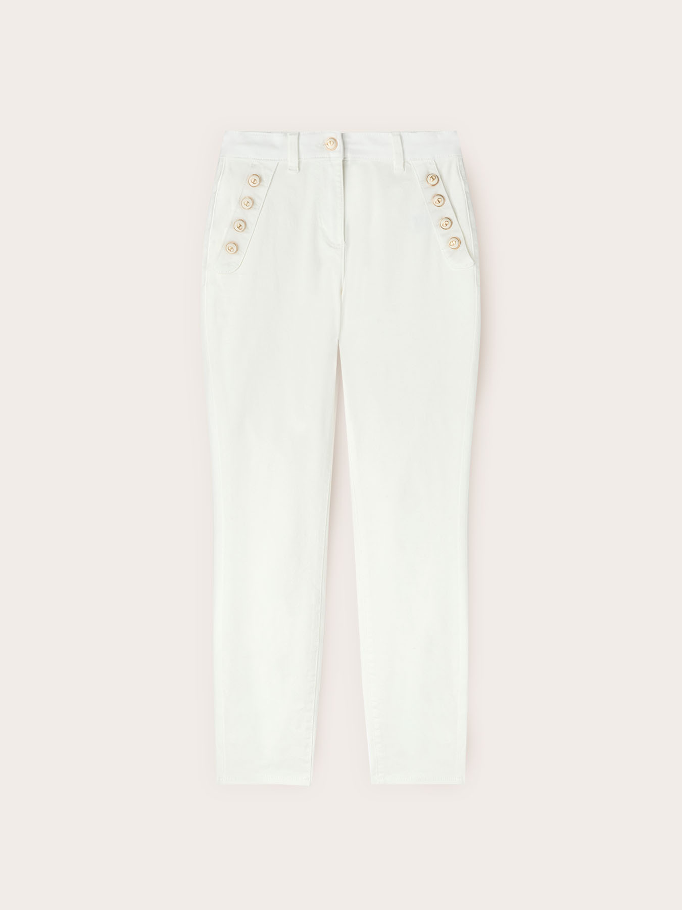 Pantaloni slim in drill di cotone image number 4