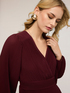 Blusa pliss&eacute; in georgette con scollo a V image number 3