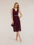 Vestito tubino in georgette con drappeggio image number 0