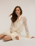 Vestito chemisier in tulle ricamato image number 0