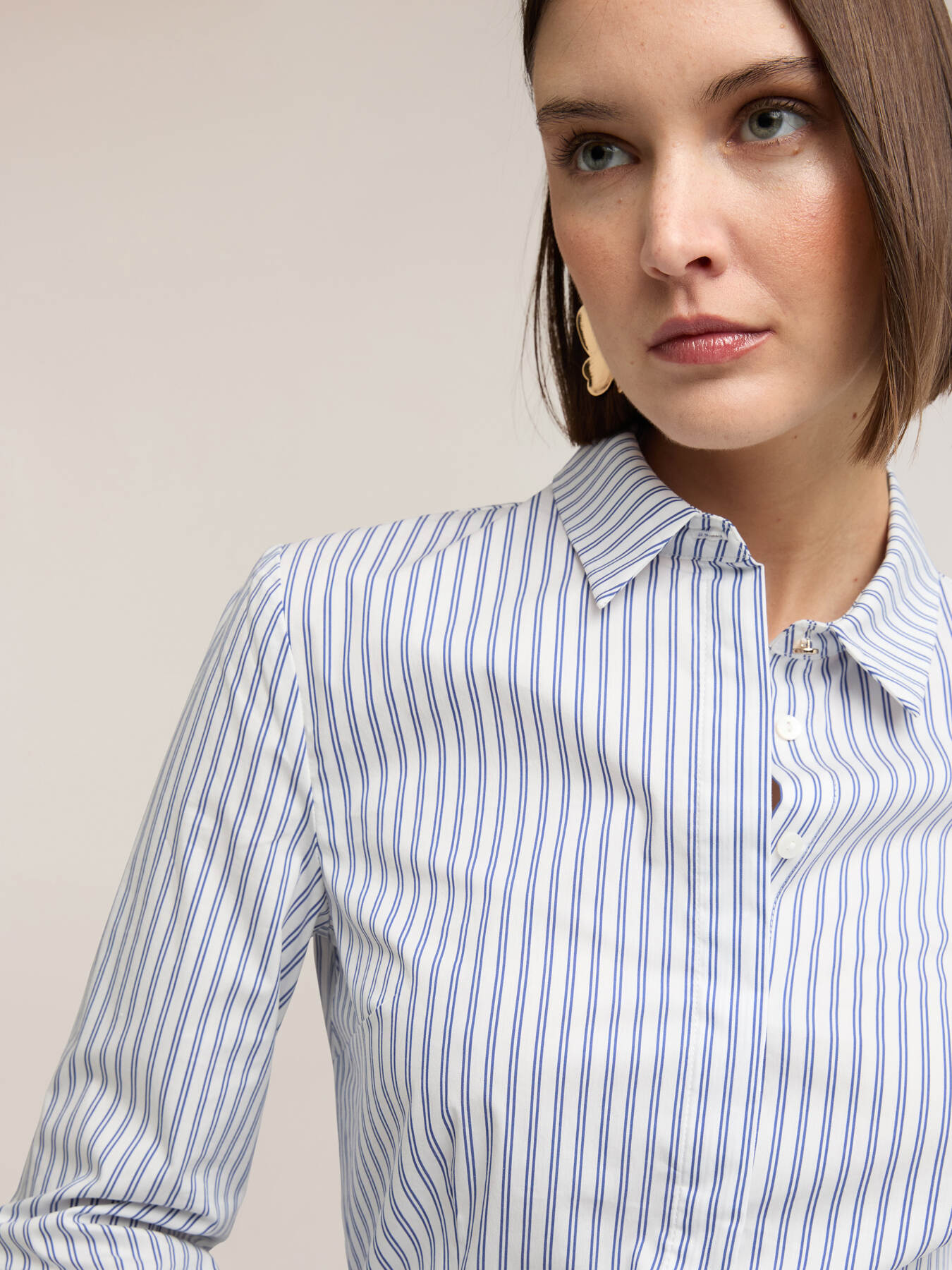 Camicia in popeline a righe image number 3