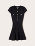 Vestito flare in maglia con bottoni image number 4