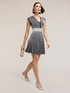 Vestito flare in maglia a righe image number 0