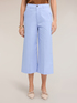 Pantaloni cropped in tela misto cotone image number 2